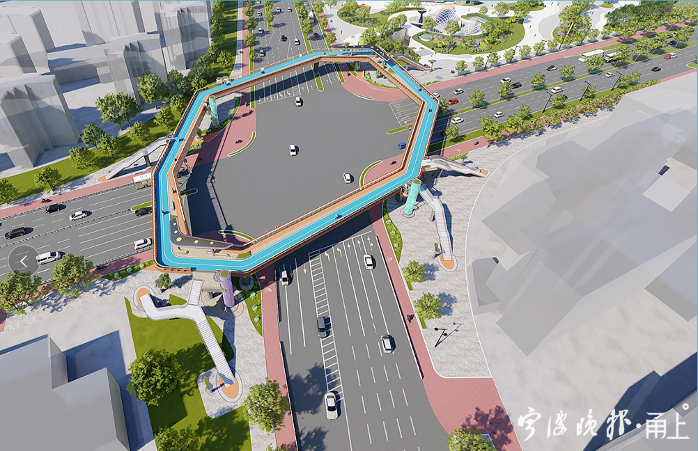 中兴路与兴宁路交叉路口将建人行天桥!全长293米