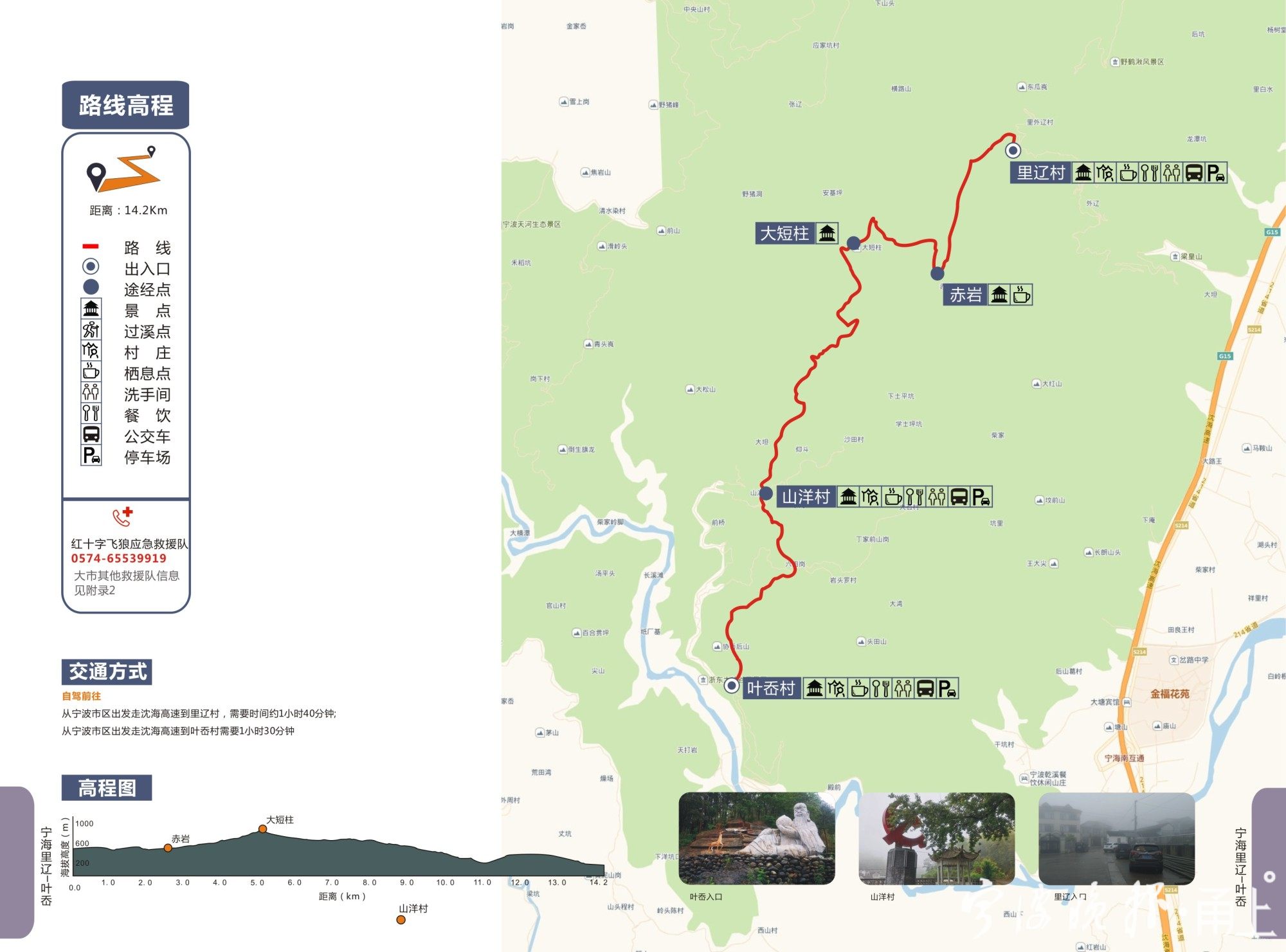 地区:宁波61宁海名称:里辽-叶岙登山健身步道线路:里辽村-赤岩-大