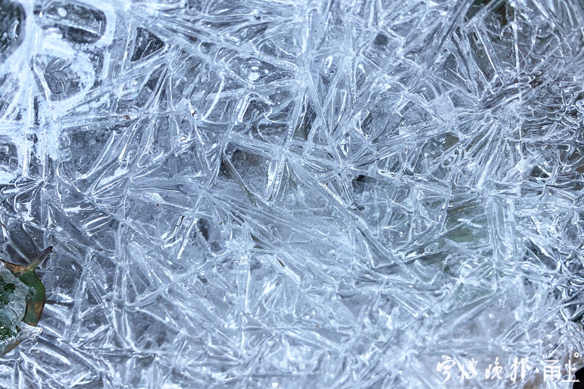 长镜头 | 强冷空气来袭,北仑九峰山30多米瀑布冻成"大冰棍"