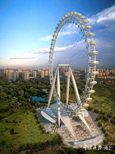 湾头摩天轮首次亮灯调试网友航拍美翻了